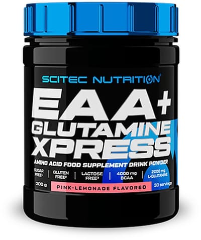 Scitec Nutrition® - EAA + Glutamine Xpress (300 gram - Pink Lemonade) - Citrusvrucht - 33 doseringen - Essentiële aminozuren - BCAA - poeder