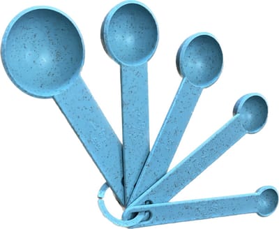 Maatlepelset, maatlepel keuken maatlepel, 5 stuks (1/4 tl, 1/2 tl, 1 tl, 1/2 el, 1 el), kunststof, gekleurd