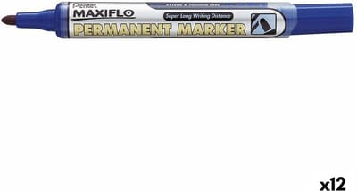 Permanente markeerstift Pentel Maxiflo NLF50 Blauw 12 Stuks