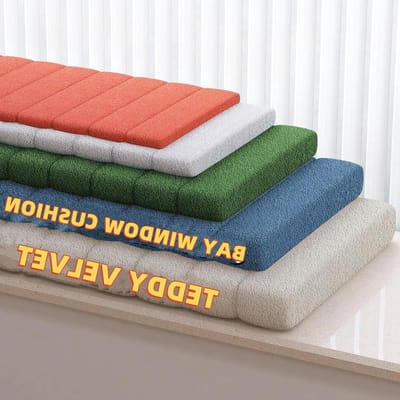 Zitkussens op maat - Bank kussen - Buiten ontspannen - Waterdicht teddy fluweel - 165x35x4.5 cm - Oranje