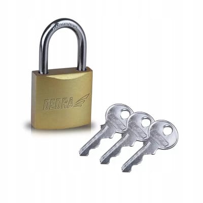 Gietijzeren Hangslot met Koperen Coating 40mm - Dedra