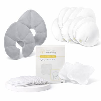 Breast Care- postpartumbox- borstverzorging - wasbare zoogkompressen - hydrogel borst pads - borst verkoeling (thermo borstkompressen) - 3 producten - First Days Maternity