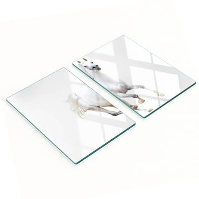 Geharde multifunctionele decoratieve glazen borden met Arabisch paard, 2x40x52 cm
