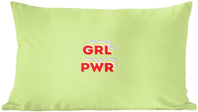 Sierkussens - Kussentjes Woonkamer - 60x40 cm - Grl pwr - Groen - Rood - 3D
