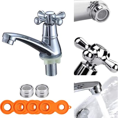 Dailygoody - Single Cold Water Faucet - Moderne Wastafelkraan - Chroom - Waterbesparend - Eenvoudig te reinigen - Geschikt voor Badkamer