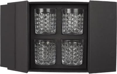 Whiskeyglazen Diamonds set 4 stuks - in geschenkdoos