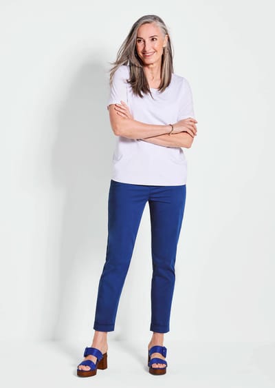 Chino LOUISA - koningsblauw - Gr. 24 van Goldner Fashion