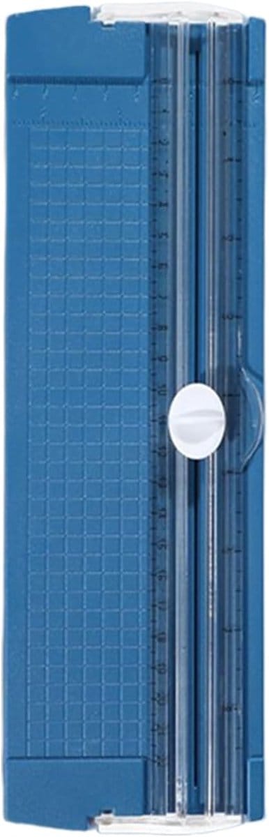 Papiersnijder - Knutselgereedschap - Nauwkeurig Snijden - Draagbaar Ontwerp - 8.5 x 26.7 cm - Blauw