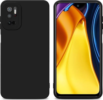 Cadorabo Hoesje geschikt voor Xiaomi RedMi NOTE 10 5G / POCO M3 PRO 5G in FLUID ZWART - Beschermhoes gemaakt van flexibel TPU silicone Cover Fluid Case