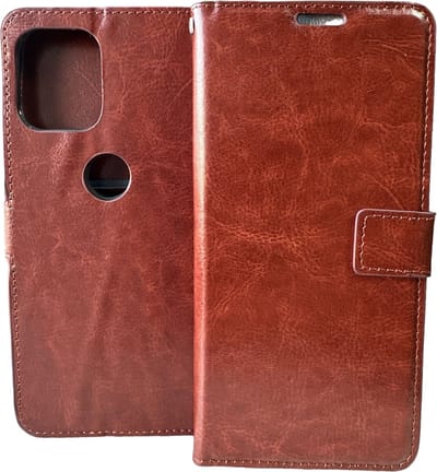 Portemonnee Book Case Hoesje Geschikt voor: Motorola Moto G100 -  bruin