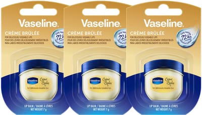 Vaseline Lip Therapy 7G Crème Brûlée | Voedende Lippenbalsem voor optimale hydratatie | 3x7g