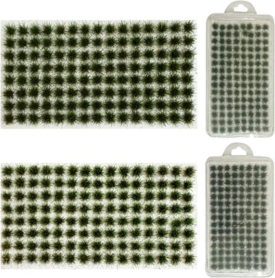 Miniatuur Kleurige Bloemclusters, Statische Graspluizen voor Model Spoorweg Landschappen en Diorama's (Groen)