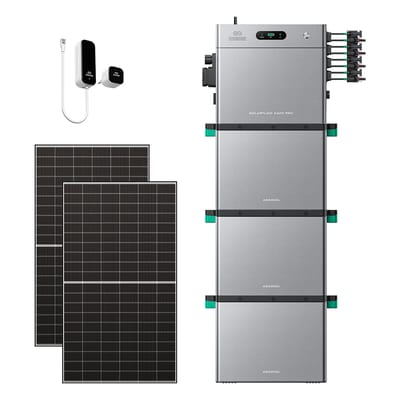 Zendure SolarFlow 2400 Pro - SolarFlow 2400 Pro & Slimme Meter P1 / 3*AB3000L (8.64 kWh) / 2*515W Bifacial Panel  (1300Wp Max)