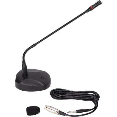 Zwanenhalsmicrofoon Desktopmicrofoon met XLR naar 6,35 mm kabel voor Conferentie Webcast