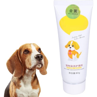 Huisdier   Haarkleur Kleurcrème Tijdelijk Hond Niet-Giftige Haarkleuring Verzorgingsgereedschap 80g(Zwart )