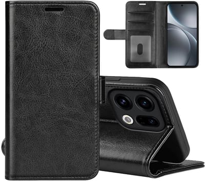 MobyDefend Hoesje - Geschikt voor Oppo Find X9 - Wallet Book Case (Sluiting Achterkant) - Zwart