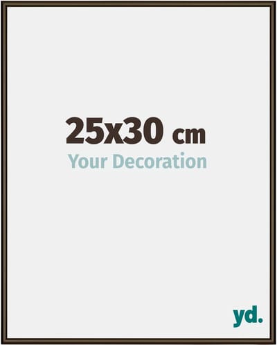 Your Decoration - Fotolijst 25x30 cm - Aluminium - Walnoot Structuur - New York