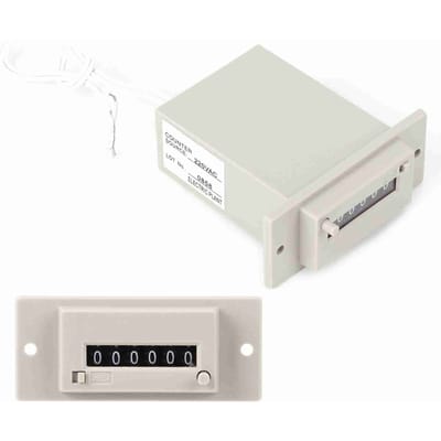 6-cijferige teller elektrische signaalacceptatie voor elektromagnetische puls pons verpakking white