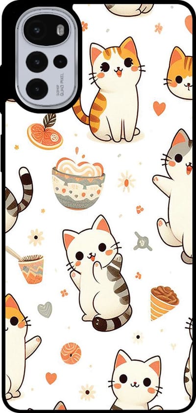 Smartphonica Telefoonhoesje Geschikt voor Motorola Moto G22 met katten opdruk - TPU backcover case cat design geschikt voor Motorola Moto G22