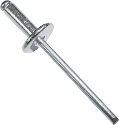 Blindklinknagels - Popnagels aluminium staal - Metaal verbinden - Brede flens - 4 x 12 mm - Zilverkleurig