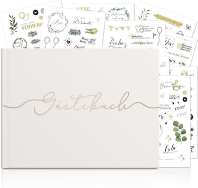 Gastenboek voor Bruiloft, Verjaardag, Babyshower en Vakantiewoning - 100 Blanco Pagina's Beige - Tijdloos Herinneringsboek