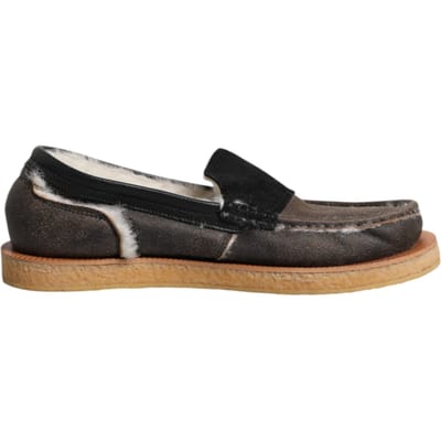 Dolce & Gabbana Bruine Witte Kalfsleren Instappers