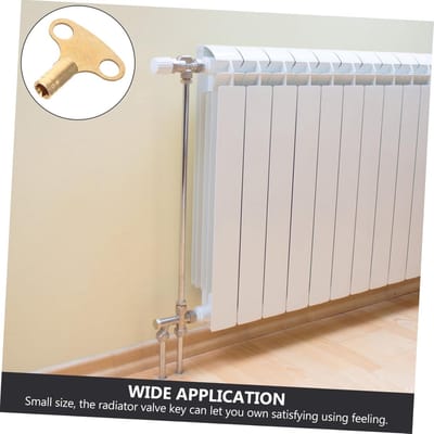 Radiator Ontluchtingssleutel - Sanitair Gereedschap - Verwarming Onderhoud - Zuiver Koper - 370x370x080cm - Goud