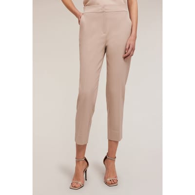 Motivi High-waisted Regular-fit Trousers Beige Size: 32 | Formal pants Outlet | Dames | Beige