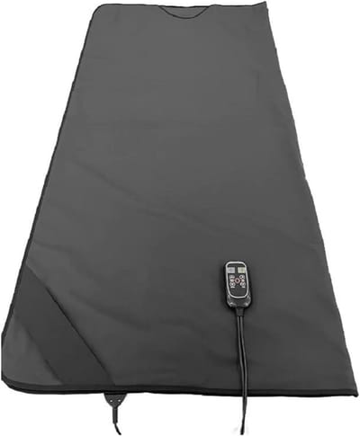 Infrarood Saunadeken - Verwarmingsdeken Sauna - Ontspanning en Detox - Twee zones instelbaar - 180x180 cm - Wit