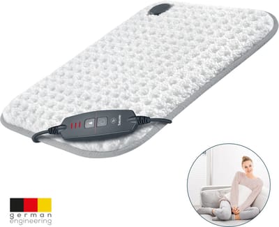 Beurer HK 43 Supercosy Elektrisch Warmtekussen – Superzacht Verwarmingskussen – 44x33 cm - 3 Warmtestanden – Snelle Opwarming – OEKO-TEX® 100 – Voor Rug, Nek, Schouders, Buik en Voeten – Wasbaar op 30 °C - 3 Jaar Garantie
