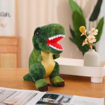 Tyrannosaurus Rex Pluche Speelgoed Gesimuleerde Dinosaurussen Pluche Gevulde Dierpoppen Dino Verjaardagspartij Cadeaus Voor Huisdecoratie 25cm helder groene kleur