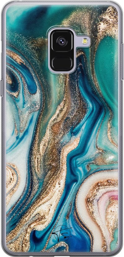 Hoesje geschikt voor Samsung Galaxy A8 (2018) - Magic marble - Soft Case - TPU - Marmer - Multi - Mooie Telefoonhoesjes