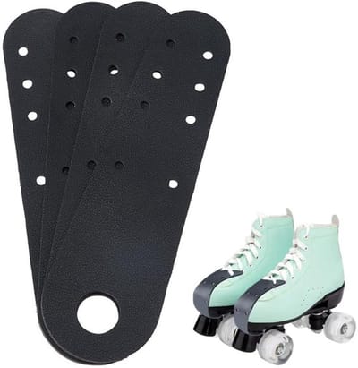 Dailygoody - Rolschaatsen - Lederen Toe-Guards - Bescherming - Zwart