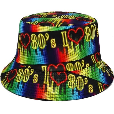 Chapeau seau motif notes de musique Printemps/Été Mode Respirant Impression Casquette de pêcheur Unisexe Rétro Ombrelle extérieure Chapeau de pêche 56-58cm yellow