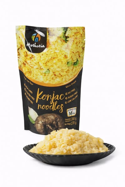 Hethstia | Keto | Konjac Rijst | 3-Pack | Koolhydraatarm | Licht & Glutenvrij | met Havermeel |