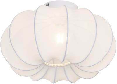 QAZQA plu ayesha - Japandi Plafondlamp - 1 lichts - Ø 37 cm - Wit - Woonkamer | Slaapkamer | Keuken