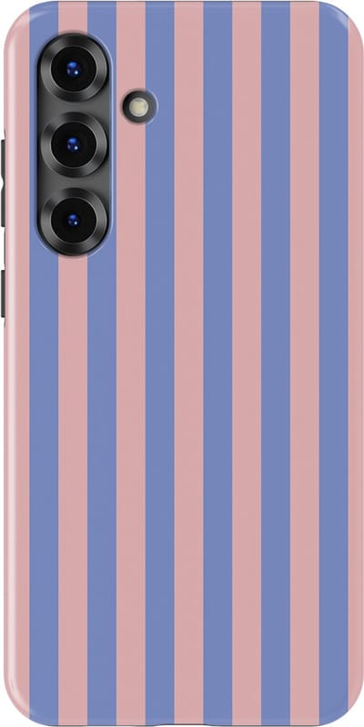 DripCase Gestreept Hoesje Samsung Galaxy S25 Plus | Backcover met Mag | Stripes Motief | Trendy Case Samsung Galaxy S25 Plus met Strepen Milkshake