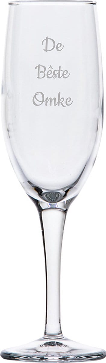 Gegraveerde Champagneglas 16,5cl De Bêste Omke