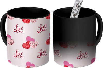 Magische Mok - Foto op Warmte Mokken - Koffiemok - Love - Design - Liefdes cadeau - Magic Mok - Beker - 350 ML - Theemok