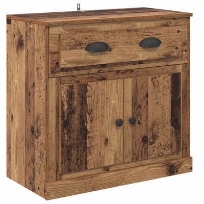 vidaXL - Highboard - Oud - Hout - 70 - x - 35,5 - x - 67,5 - cm - Bewerkt - hout
