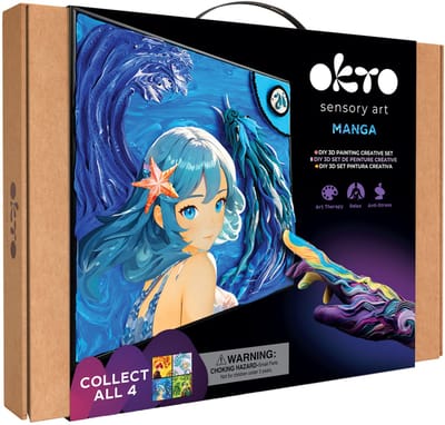 OKTO Sensory Art 3D - Manga - Water - Luchtdrogende Klei - 29X29Cm - 10 Jaar