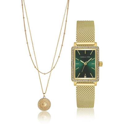 Vrouwenhorloge en ketting Isabella Ford Zélie
