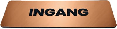 Deurbordje Brons/Koper-look met tekst ingang - Formaat 150 x 50 mm x 1,6 mm - Zelfklevend | Luxe uitstraling | Geborstelde Koper/Brons toplaag | Gratis Verzending | Decoporta