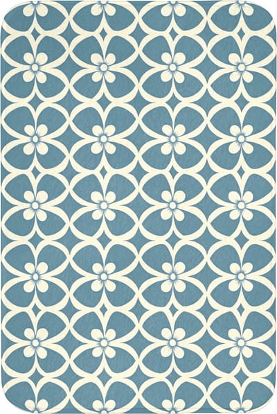 Badmat 60x90 cm - Antislip - Patroon - Symmetrisch - Blauw - Badmatten voor badkamer - Badkamermat - Douchemat - Badkamer mat