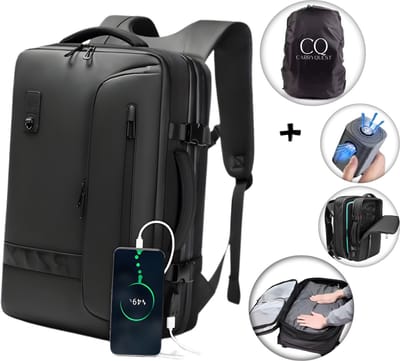 Vacuüm Rugzak RZ/TX Pro - Draadloze Pomp - handbagage rugzak - Zwart - Vliegtuig, Koffer, Reisrugzak, - Waterdichte Reistas - vacuum rugzak handbagage - Reizen, Zaken, Zakenreizen, Weekend