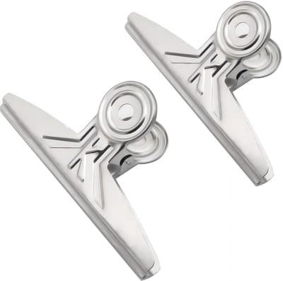 Grote Bulldog Clips 20 cm, Metaal, Sluitclips, 2 stuks, Grote Documentclips voor Kantoor, Tekeningen, Koffiezakken (Zilver)
