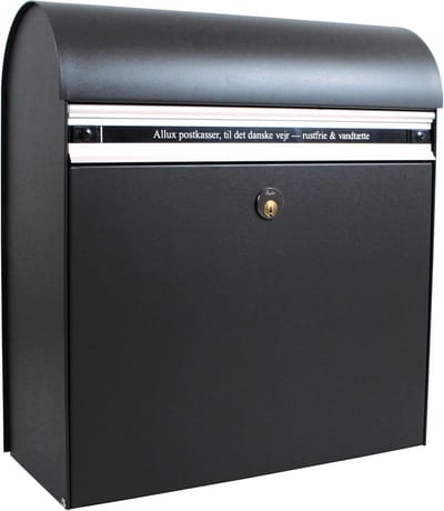 Grote brievenbus - Postvak brievenbus - Veilig post ontvangen - Gegalvaniseerd staal aluminium klep - 44.5x40x18 cm - Antraciet