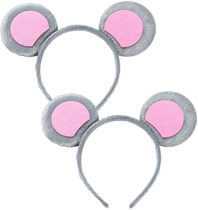 Dailygoods- Muizenoren 2-delige Haarband - Dierenkostuum - /