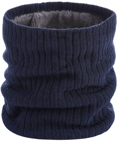 Geweo Colsjaal Dames Gebreid - Neckwarmer Heren Fleece - Warme Wintersjaal - Zachte - Dames Heren - Blauw - One Size