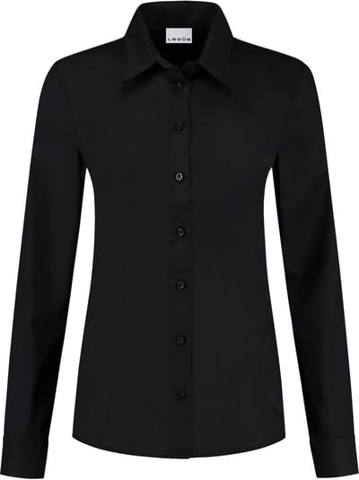 Ledub dames blouse Lisa - popeline - zwart